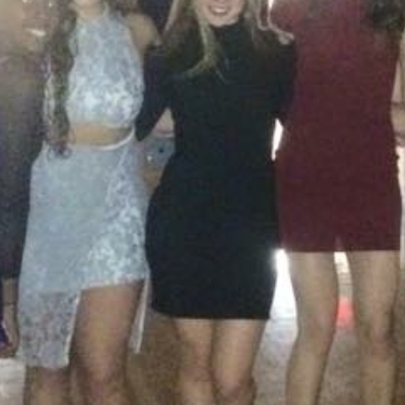 Long sleeve Black Cutout Dress - Picture 3 of 3